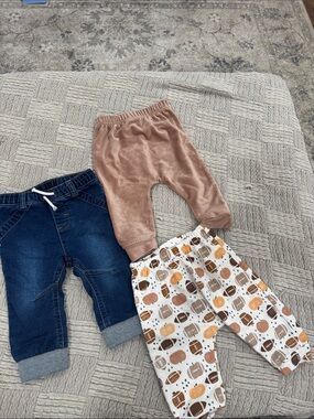 3 Pairs of Size 6-9 Months Pants Various Brands